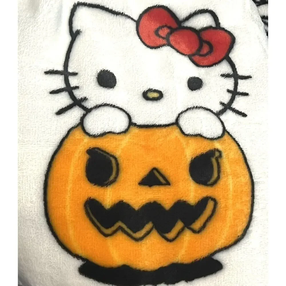 2 Hello Kitty Halloween Throw Blankets 60X70” Ghost Mummy Witch **2 Pck Set PAIR